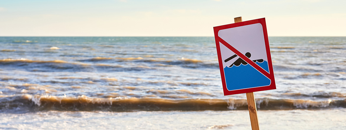 No swimming