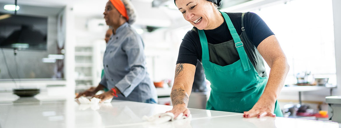 Disinfectants and sanitizers for use on food contact surfaces
