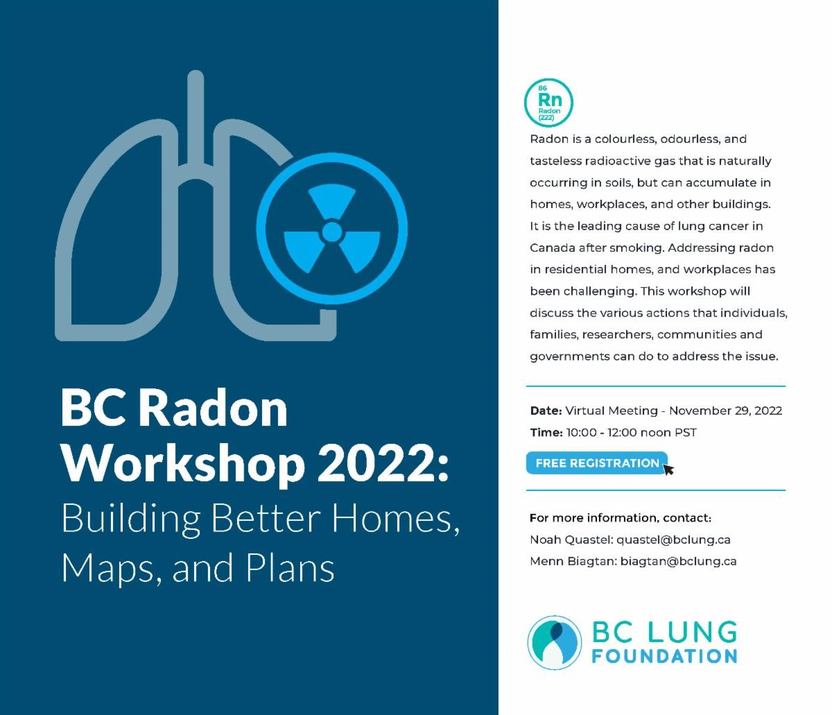 BC Radon Workshop 2022: Building Better Homes, Maps, Plans