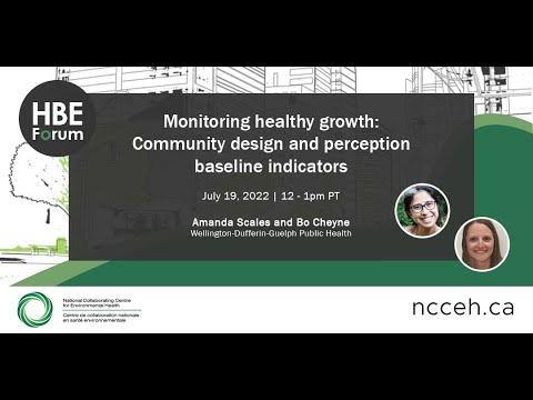 Preview image for the video "Monitoring healthy growth: Community design and perception baseline indicators".