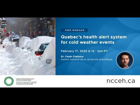 Preview image for the video "Quebec's health alert system for cold weather events".