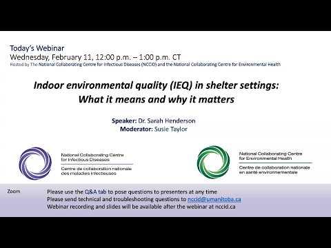 Preview image for the video "Indoor environmental quality (IEQ) in shelter settings: What it means and why it matters".