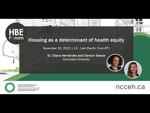 Preview image for the video "Housing as a determinant of health equity".