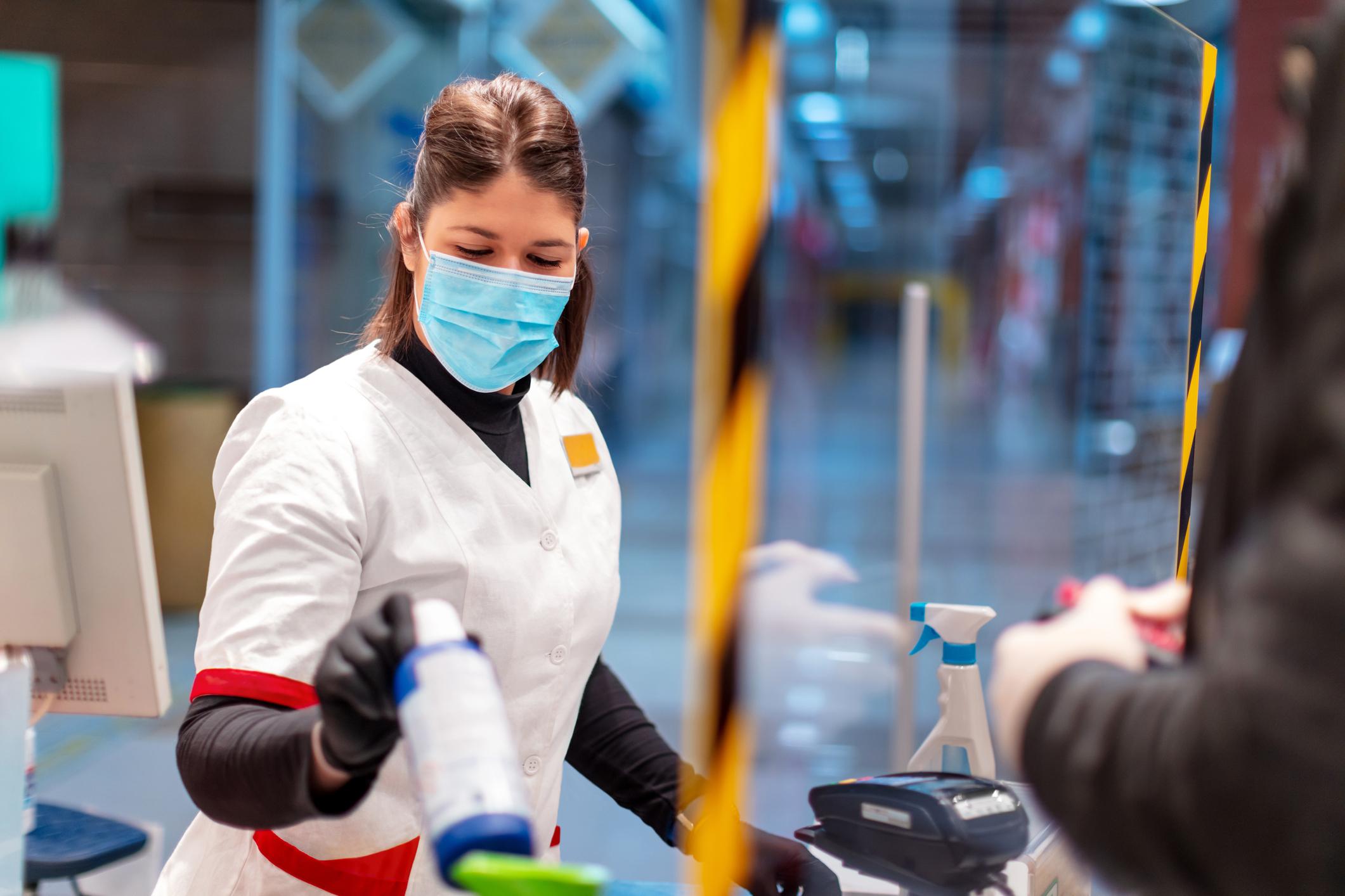 Physical barriers for COVID-19 infection prevention and control in commercial settings