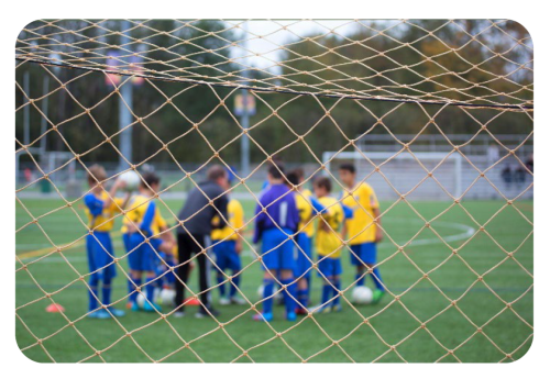 Artificial turf soccer field