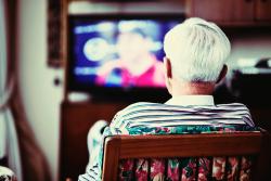Man watching tv